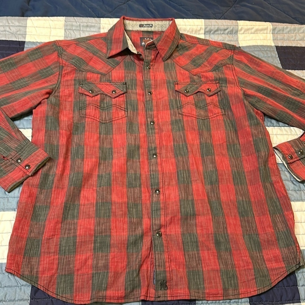 mens moon shine button shirt sz m new